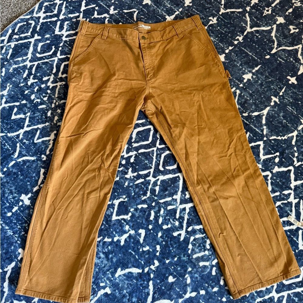 Men's Tan Workwear Pants - Classic Straight Fit